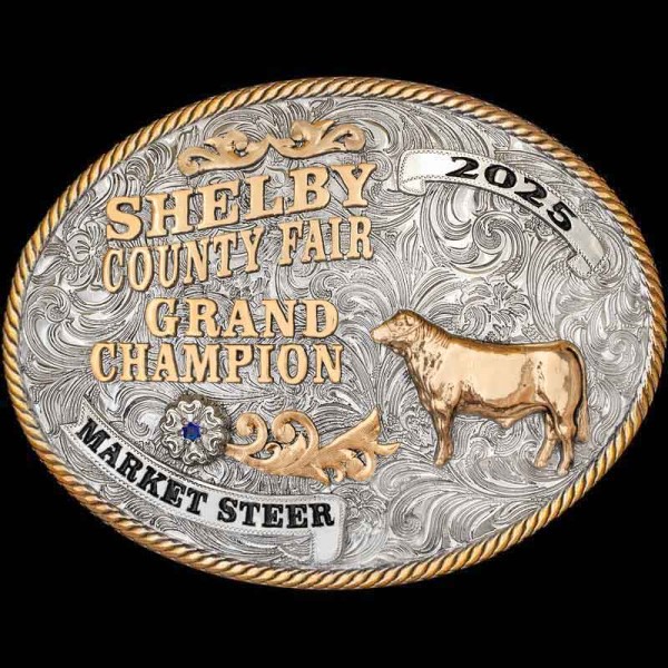 Your stock show & rodeo winners will love our Ogden Belt Buckle! This Buckle is crafted on a German Silver base with a natural finish. There are many traditional elements on this buckle such as the Jeweler's Bronze rope edge, German Silver Banners and